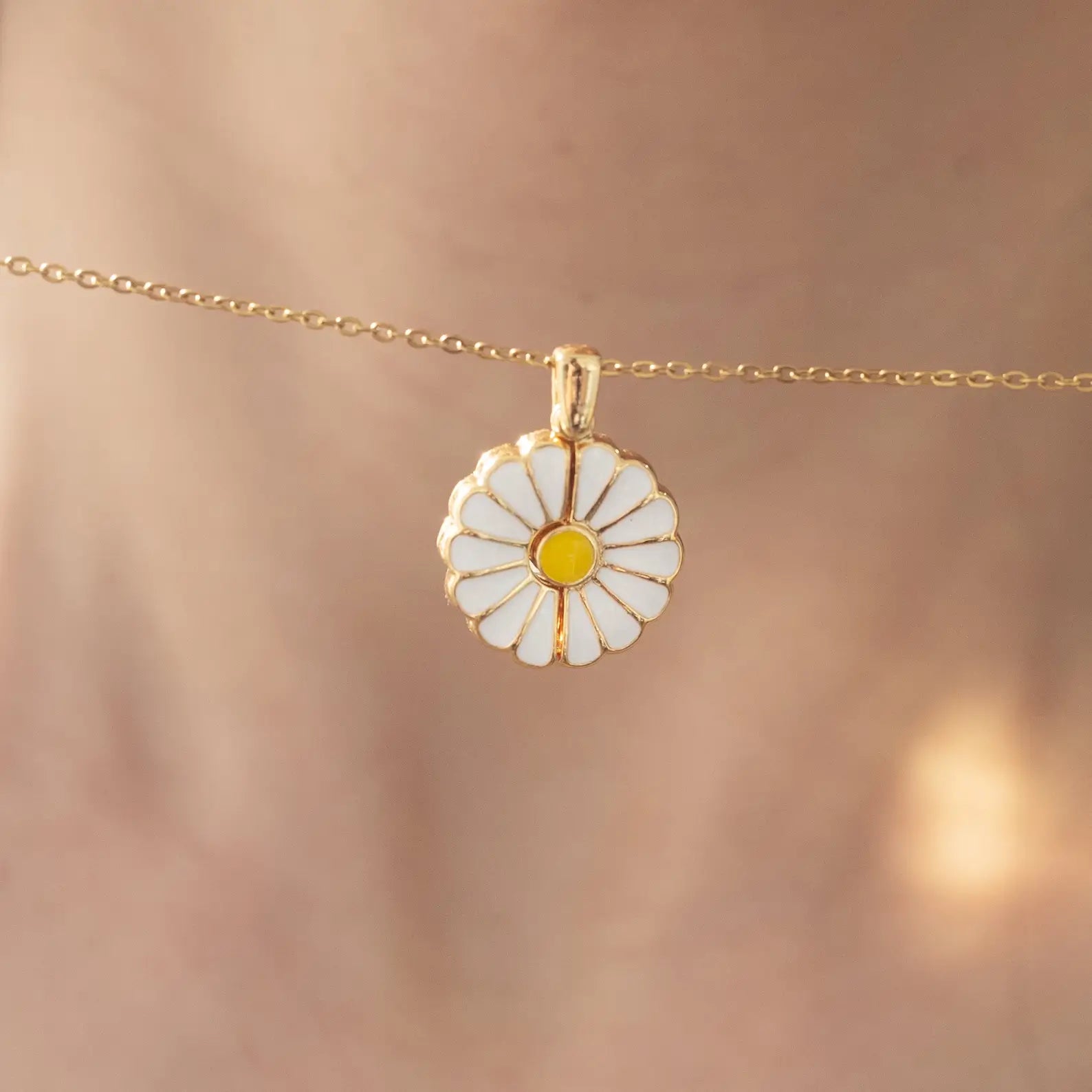 Personalisierte Gänseblümchen Halskette
